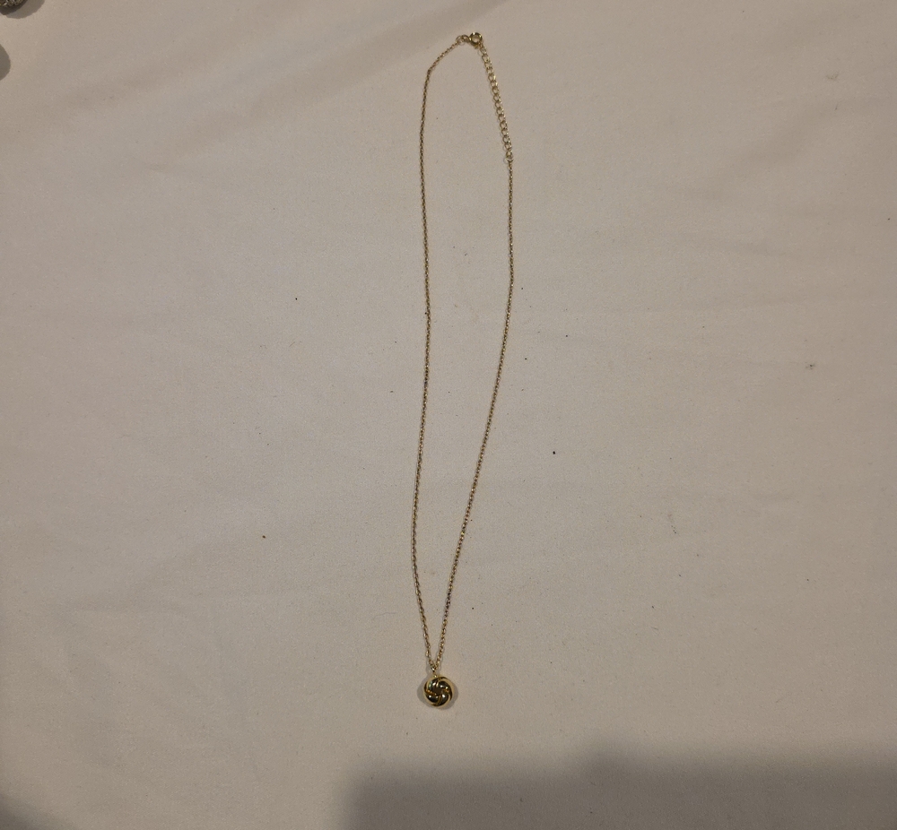 Delicate Gold Spiral Disc Necklace for Women